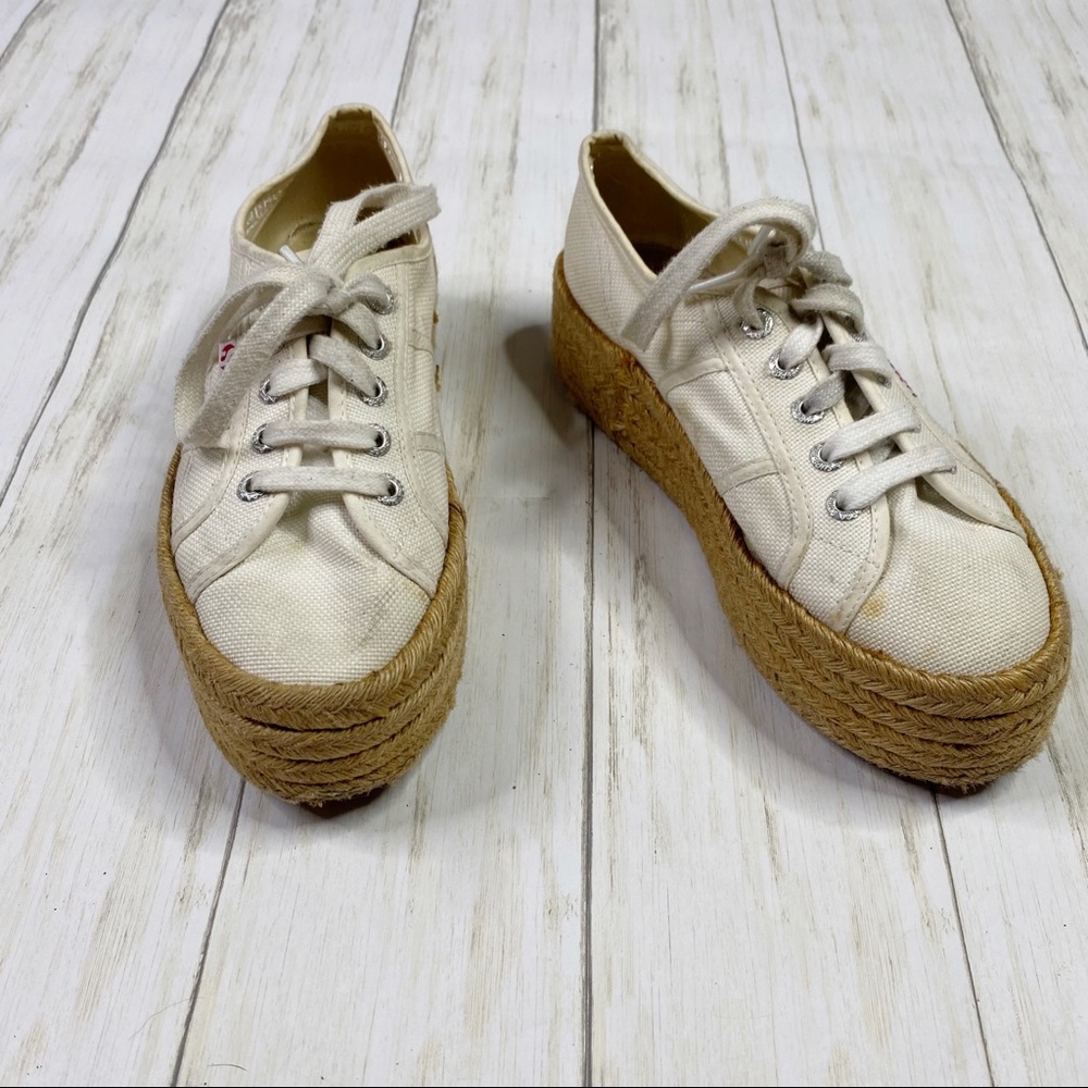 Superga White Espadrille Sneakers - Picture 3 of 11